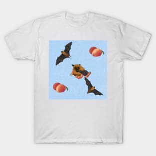 Fruit Bats and Mangoes Blue T-Shirt